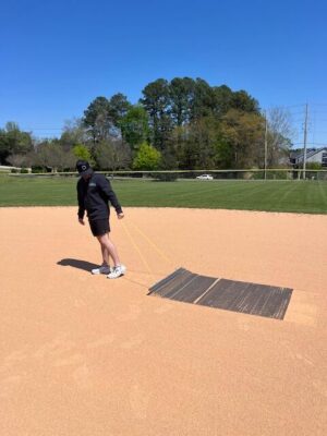 Male using 3x5 Drag Mat